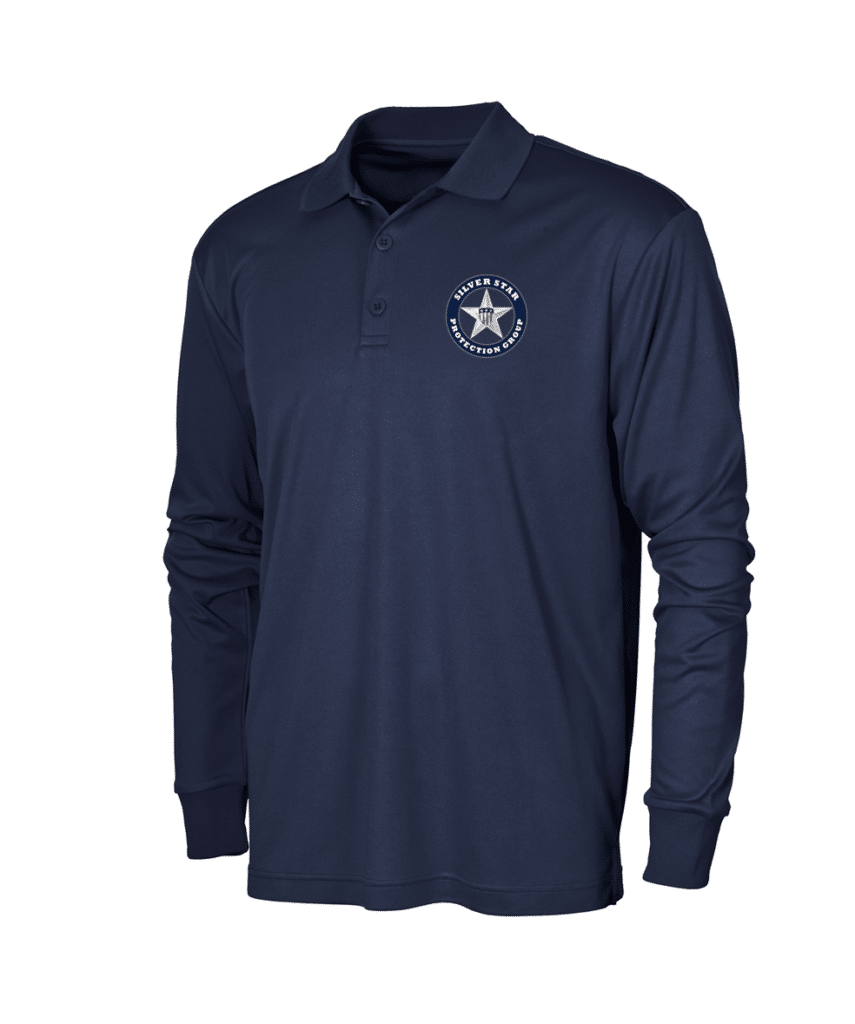 Silver Styro Protection SSPG Long Sleeve Polo – Silver Star Protection Group